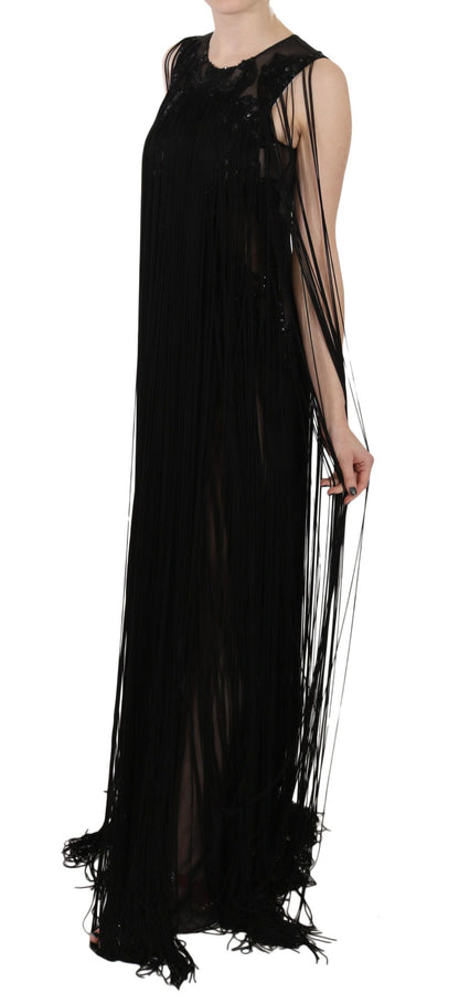 Sukienka maxi elegancka John Richmond Sheer Sequined