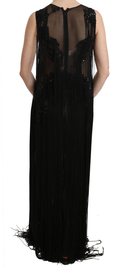 Sukienka maxi elegancka John Richmond Sheer Sequined