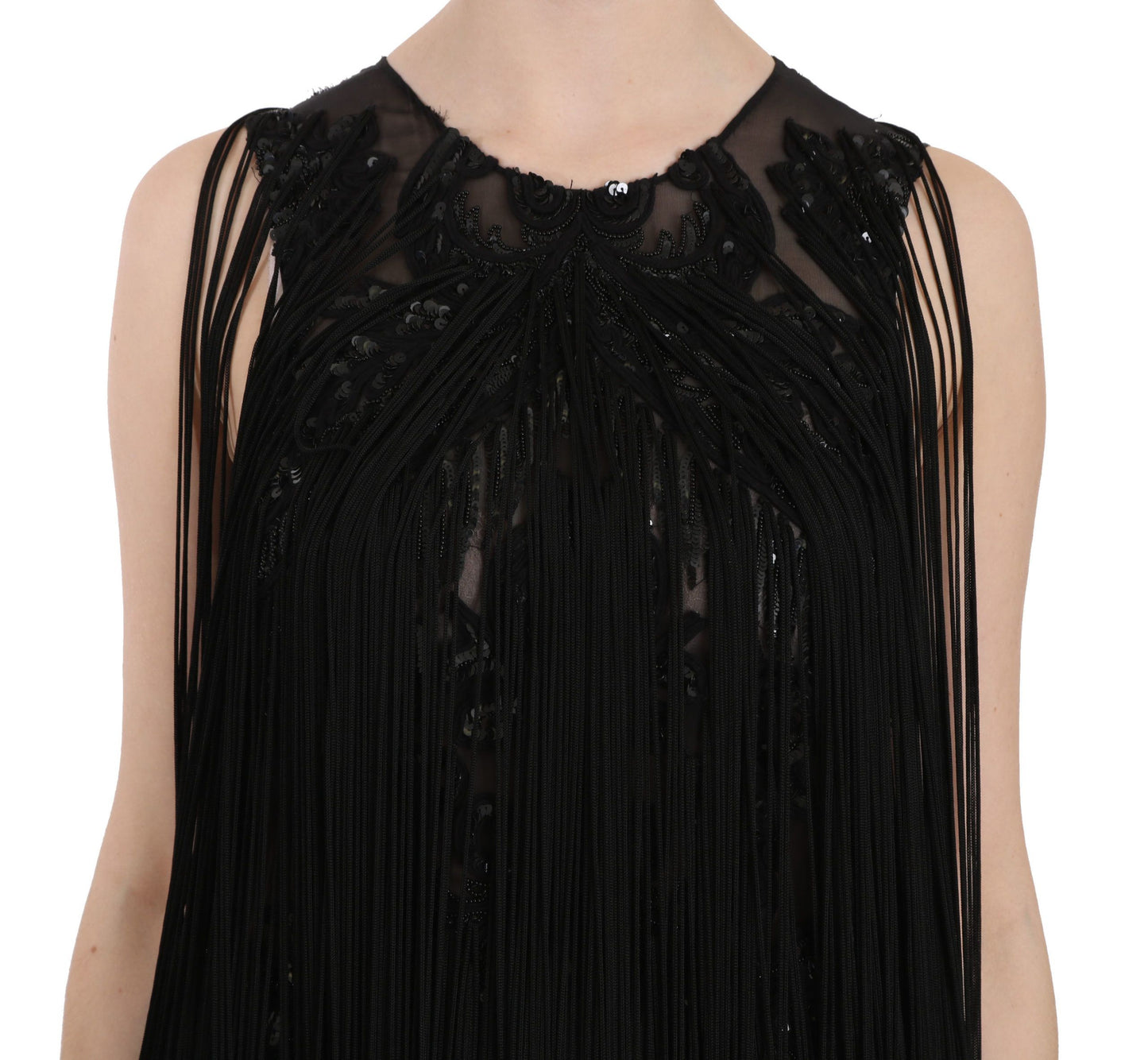 Sukienka maxi elegancka John Richmond Sheer Sequined