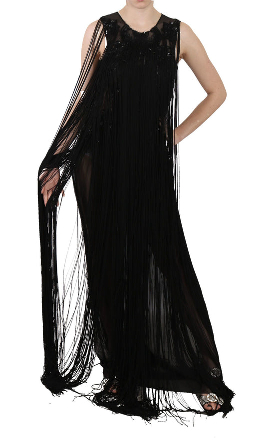 Sukienka maxi elegancka John Richmond Sheer Sequined