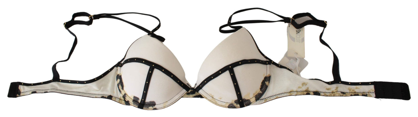 Biustonosz push-up Just Cavalli Elegant White z logo