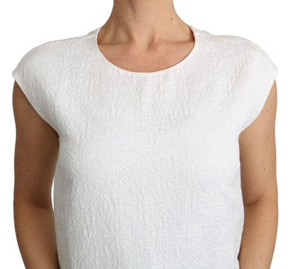 Dolce & Gabbana Elegant White Cotton Blend Blouse