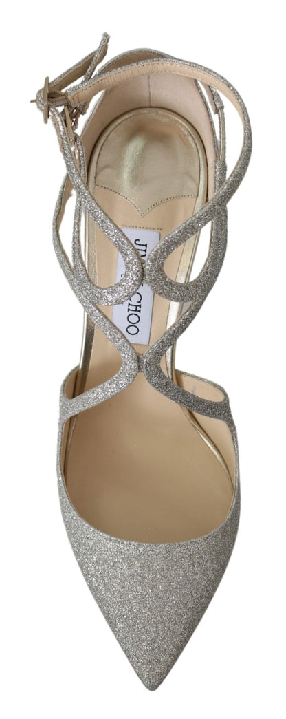 Szpilki skórzane Jimmy Choo Platinum Ice Lancer - Elegancja wyrafinowana