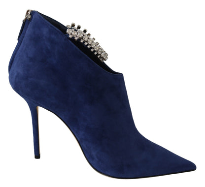 Jimmy Choo Pop Blue Crystal-Strap Buty na obcasie