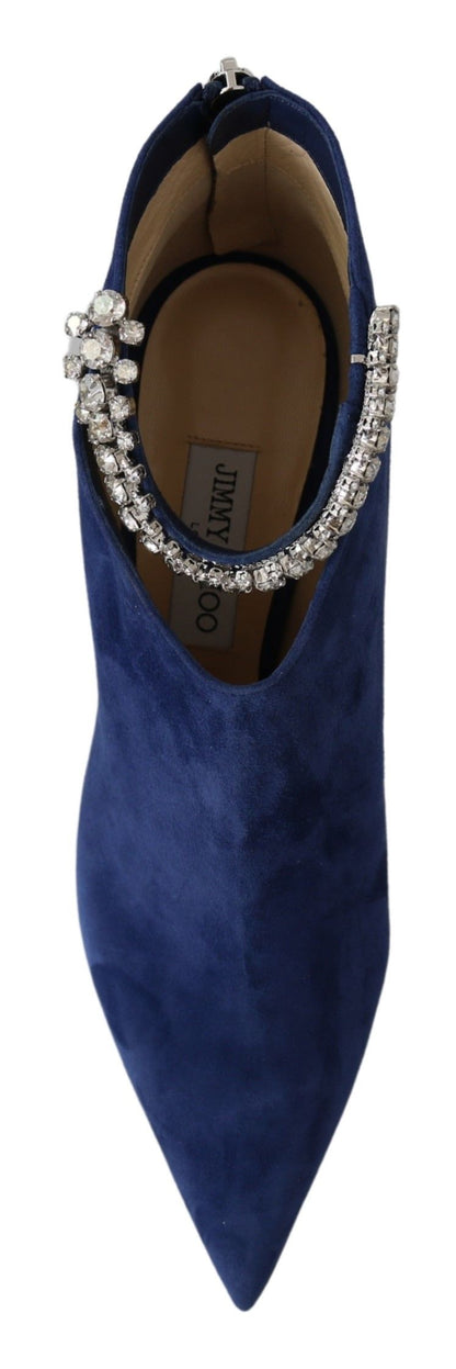 Jimmy Choo Pop Blue Crystal-Strap Buty na obcasie