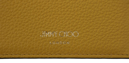 Jimmy Choo Sunshine Żółty skórzany uchwyt na karty