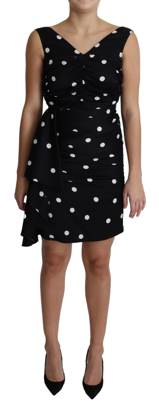 Dolce & Gabbana Elegant Polka Dot Silk Charmeuse Dress