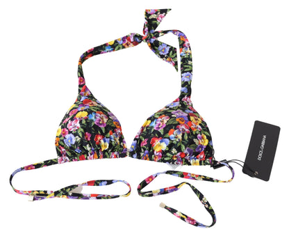 Dolce &amp; Gabbana Chic kwiatowy nadruk bikini góra