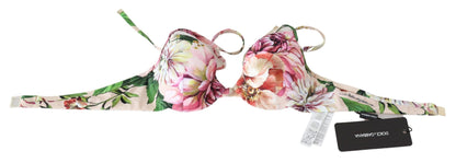 Dolce &amp; Gabbana Floral Elegance Elastyczny Top Bikini