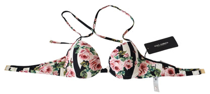 Dolce &amp; Gabbana Elegancki Top Bikini z Różą