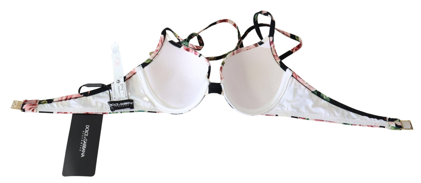 Dolce &amp; Gabbana Elegancki Top Bikini z Różą