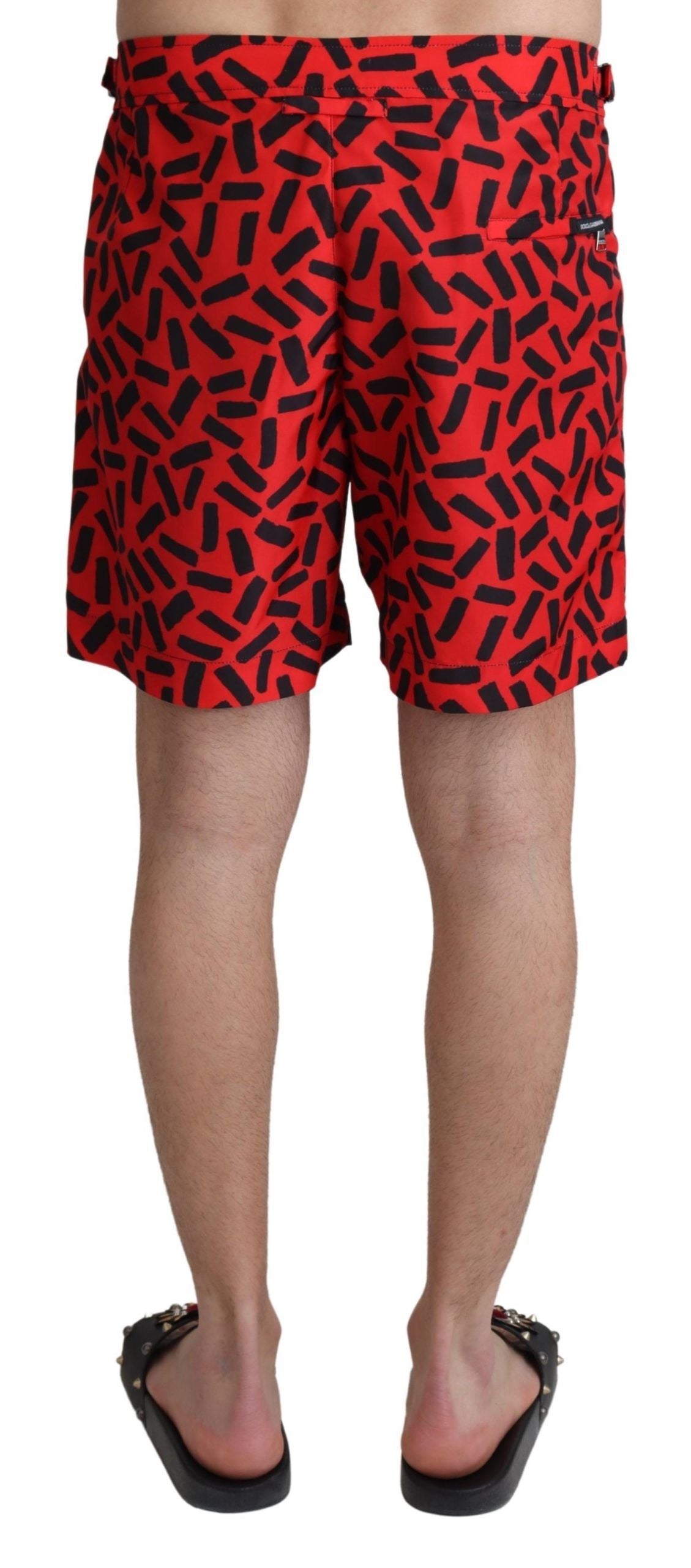 Dolce &amp; Gabbana Chic Red Swim Trunks Bokserki