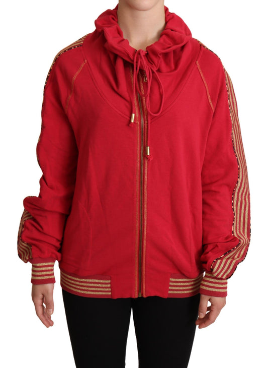 Kurtka z kapturem John Galliano Radiant Red Cotton Full Zip