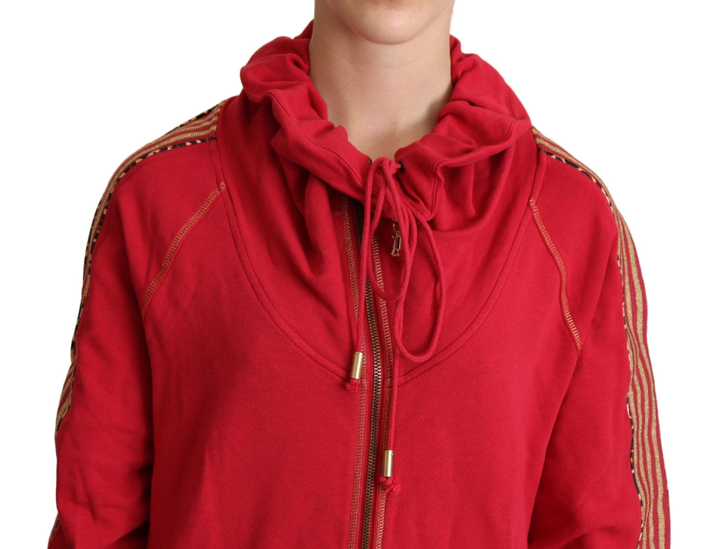 Kurtka z kapturem John Galliano Radiant Red Cotton Full Zip