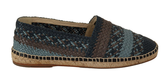 Dolce &amp; Gabbana Eleganckie espadryle ze skóry tkanej