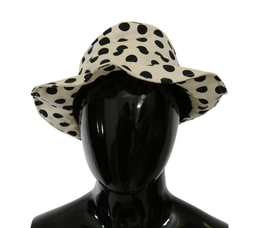 Dolce &amp; Gabbana Chic Czarny Polka Dot Trilby Kapelusz