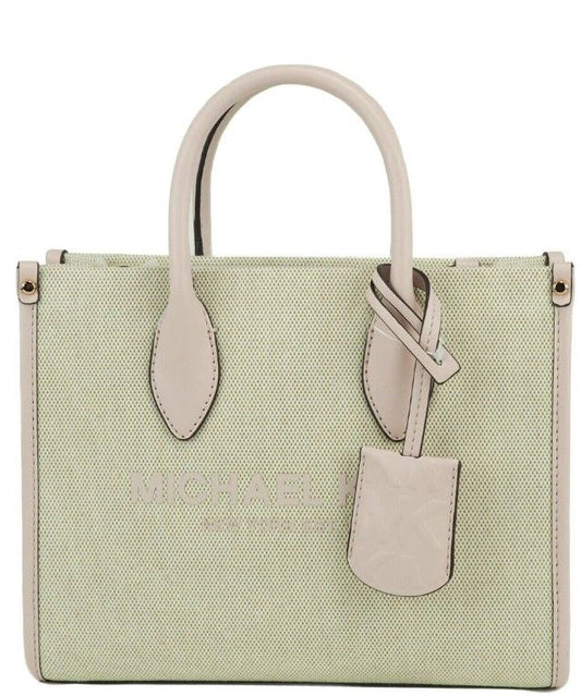 Michael Kors Mirella Small Powder Blush Canvas Shopper Crossbody Torebka Torebka