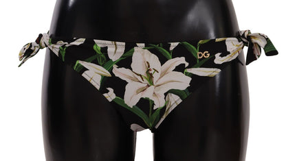 Dolce &amp; Gabbana Eleganckie majtki od bikini z nadrukiem lilii