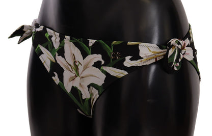 Dolce &amp; Gabbana Eleganckie majtki od bikini z nadrukiem lilii