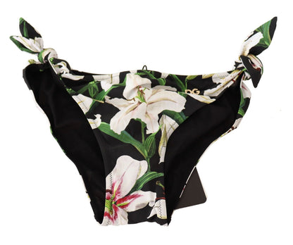 Dolce &amp; Gabbana Eleganckie majtki od bikini z nadrukiem lilii