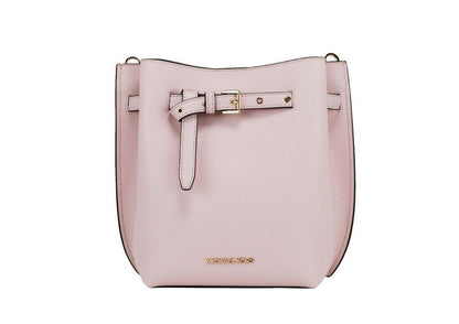 Michael Kors Emilia Small Powder Blush Pebble Leather Bucket Messenger Torebka