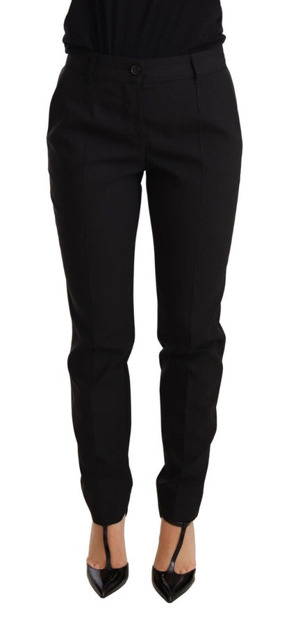 Dolce & Gabbana Elegant Tapered Virgin Wool Trousers