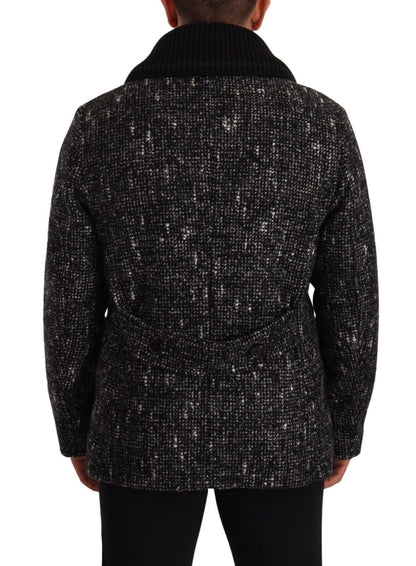 Dolce & Gabbana Chic Double Breasted Wool Blend Overcoat