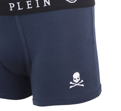 Philipp Plein Blue Cotton Men Boxer