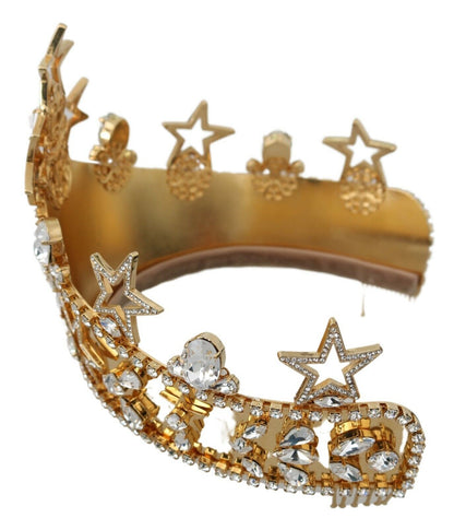 Dolce &amp; Gabbana Regal Crystal Diadem Złota Tiara