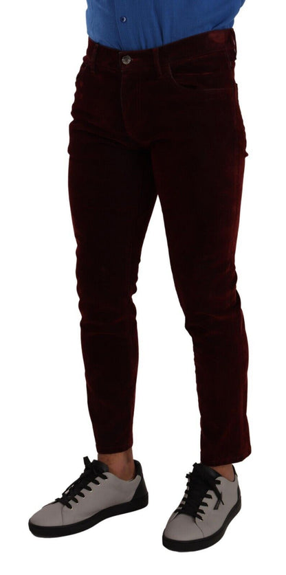 Dolce &amp; Gabbana Bordeaux Slim Fit Skinny Jeans