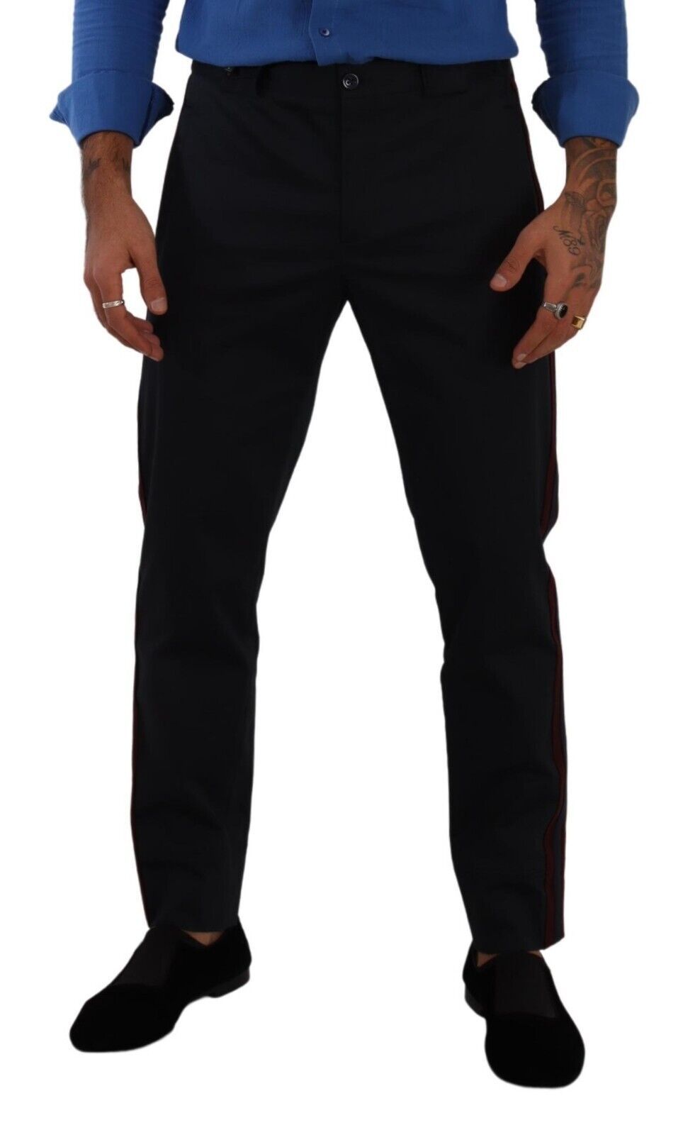 Spodnie Dolce &amp; Gabbana Chic Slim Fit Chinos w kolorze niebieskim