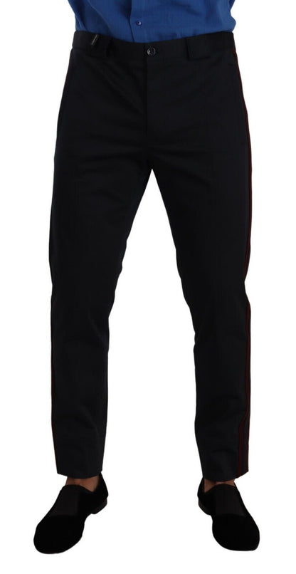 Spodnie Dolce &amp; Gabbana Chic Slim Fit Chinos w kolorze niebieskim