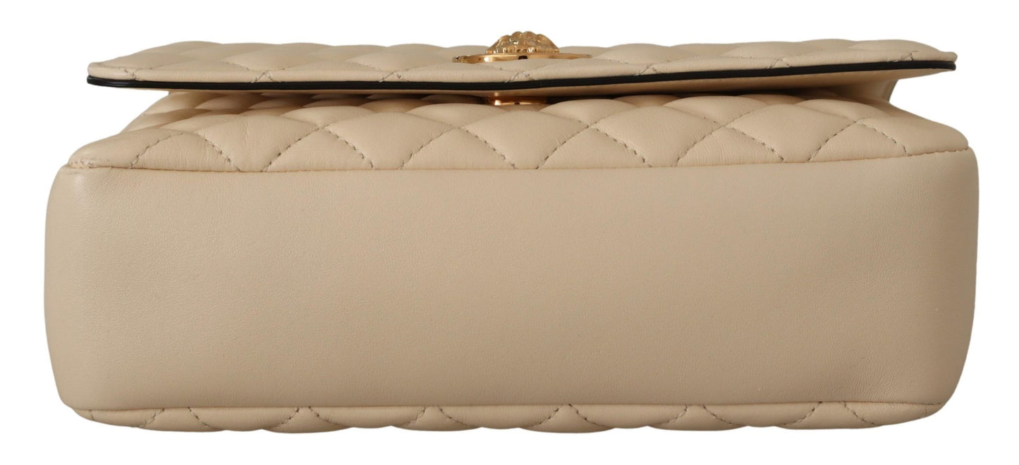 Torba na ramię Versace Elegant White Nappa Leather