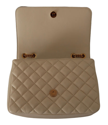 Torba na ramię Versace Elegant White Nappa Leather