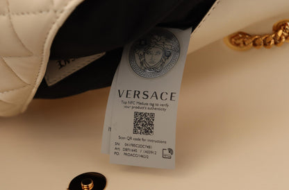 Torba na ramię Versace Elegant White Nappa Leather