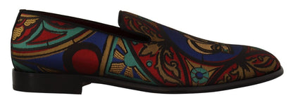 Dolce &amp; Gabbana Wielokolorowe Jacquard Slip-On Loafer Slippers