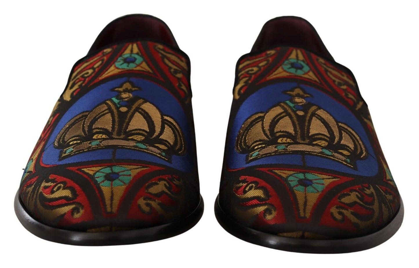 Dolce &amp; Gabbana Wielokolorowe Jacquard Slip-On Loafer Slippers