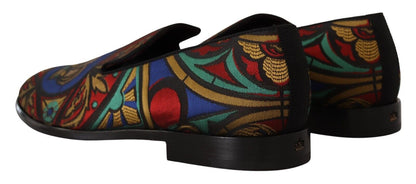 Dolce &amp; Gabbana Wielokolorowe Jacquard Slip-On Loafer Slippers