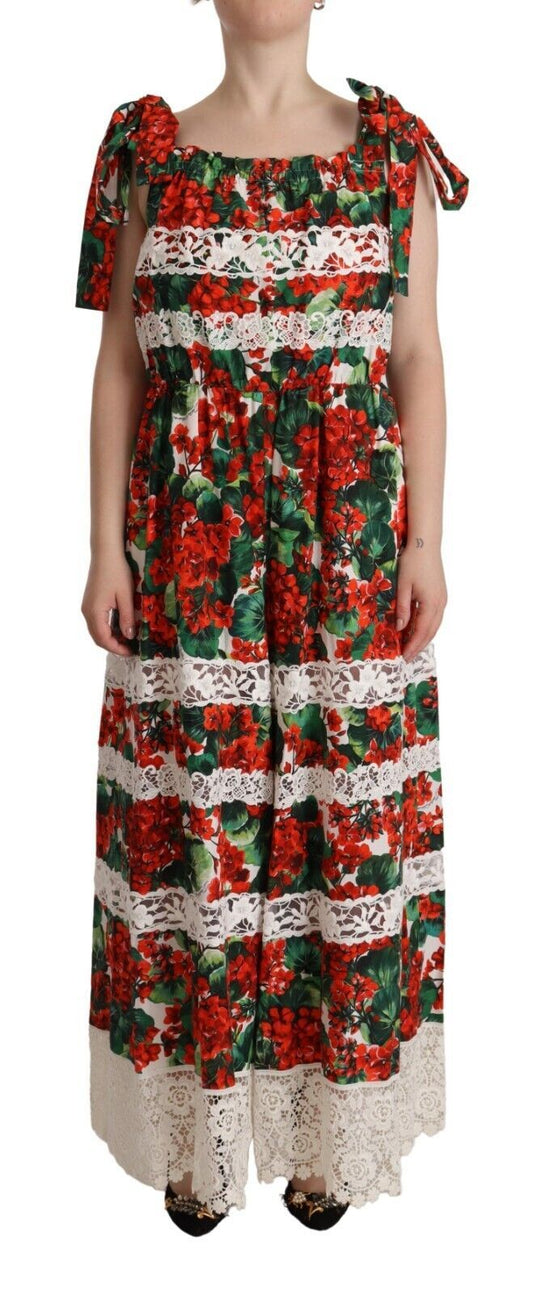 Dolce &amp; Gabbana Wielokolorowa Sukienka Maxi z Kwiatami