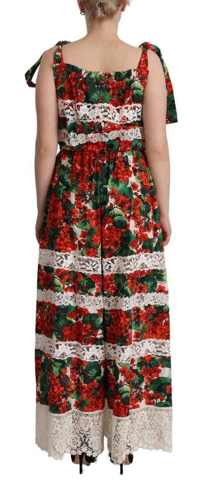 Dolce &amp; Gabbana Wielokolorowa Sukienka Maxi z Kwiatami