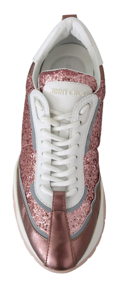 Brokatowe tenisówki Jimmy Choo Candyfloss Euphoria