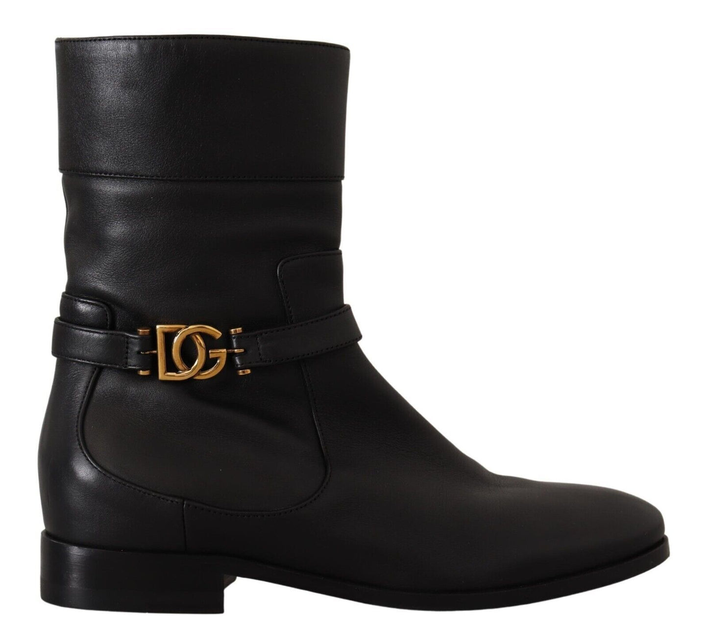 Dolce &amp; Gabbana Eleganckie skórzane buty motocyklowe