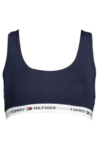 Tommy Hilfiger Niebieski bawełniany biustonosz sportowy dla kobiet