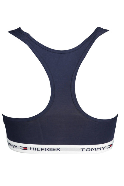 Tommy Hilfiger Niebieski bawełniany biustonosz sportowy dla kobiet