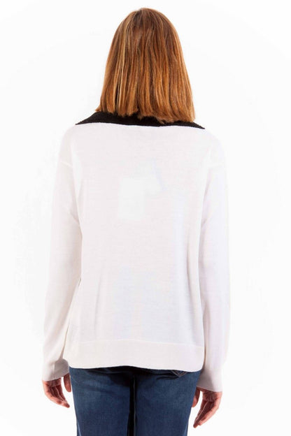 Sweter damski Love Moschino White Wool