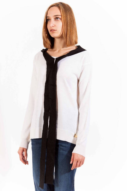 Sweter damski Love Moschino White Wool