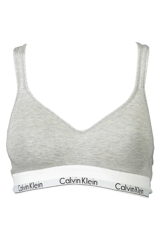 Calvin Klein Szary bawełniany biustonosz damski Bralette