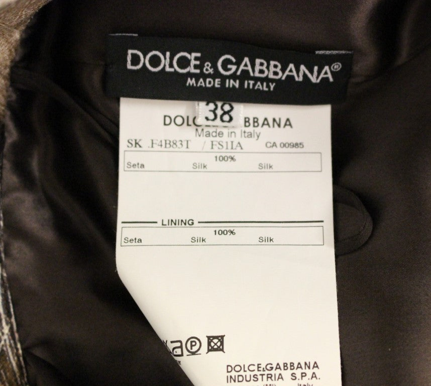 Dolce &amp; Gabbana Elegancka Kwiecista Spódnica Jedwabna Pełna