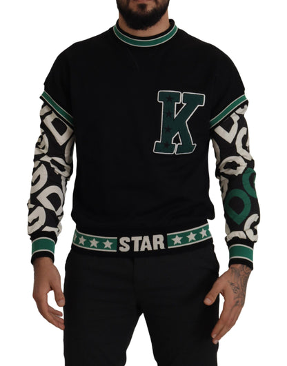 Regal Crewneck Pullover Sweater - Czarny i Zielony