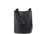 Torebka typu bucket crossbody Lorne Small Black Pebbled Leather